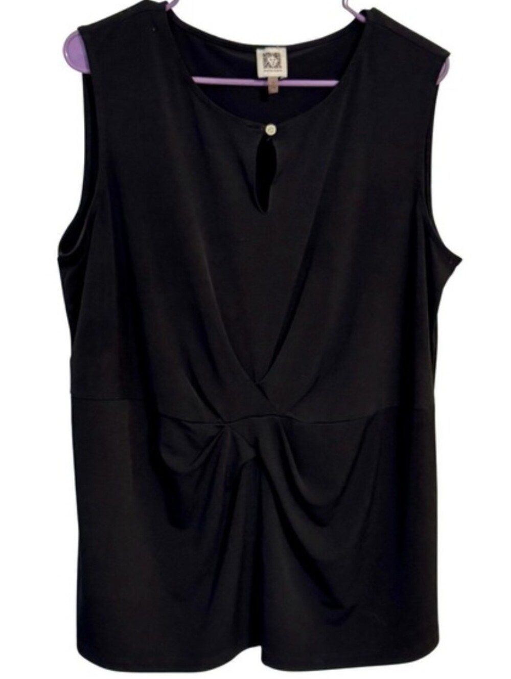 Anne Klein Twist-Front Sleeveless Women’s Top